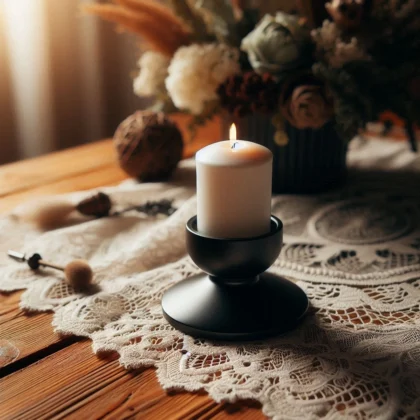 Minimalistischer Kerzenständer