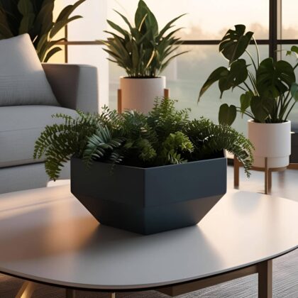 Breiter hexagonaler Blumentopf