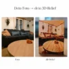 Personalisiertes Fotorelief im Querformat mit mehrfarbiger Oberfläche